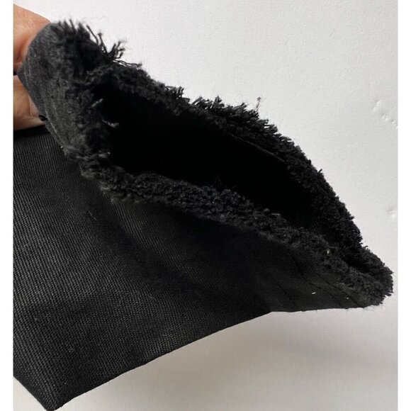 Love Stitch Woman’s Black Jean Jacket Blazer Size Small Embroidered Raw Hem NWT - Picture 10 of 12